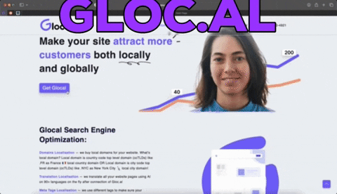 GLOC.AL Multilingual-SEO-As-A-Service PROMO 88 languages, 100 countries, 275 biggest cities in the world localisation