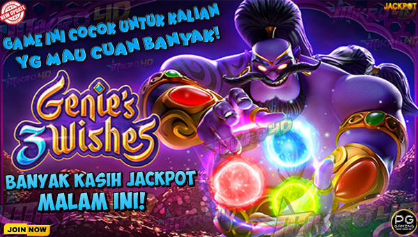 Mau Cuan? Main Genie's 3 Wishes Lagi Banyak Kasih Jackpot Malam Ini!